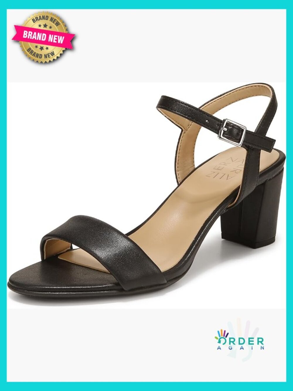Women's Heeled Sandal with Double Straps Block Heel 2.5 Inch Dressy Everyday
